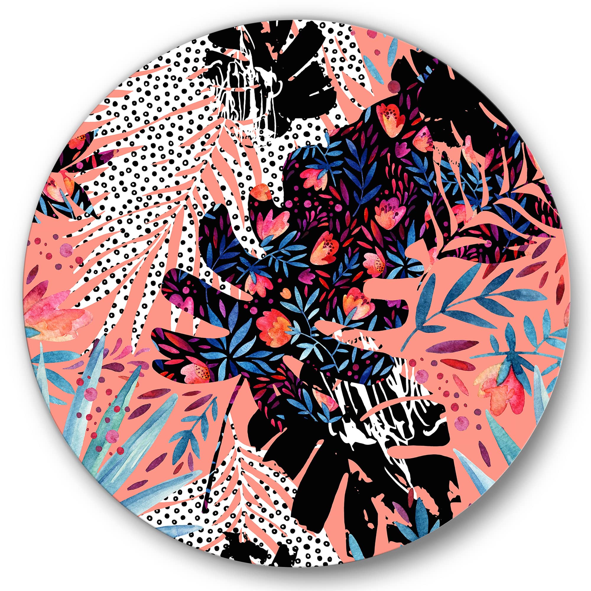 Designart - Tropical Floral Patchwork II
